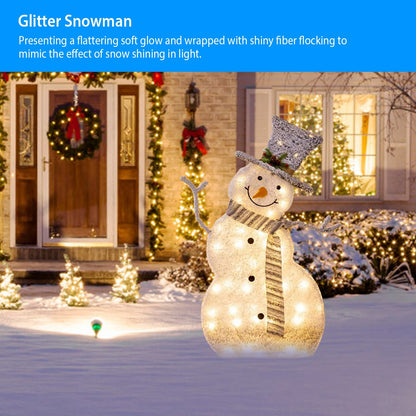 LED Christmas Snowman Decoration Light | Collapsible & Battery Operated