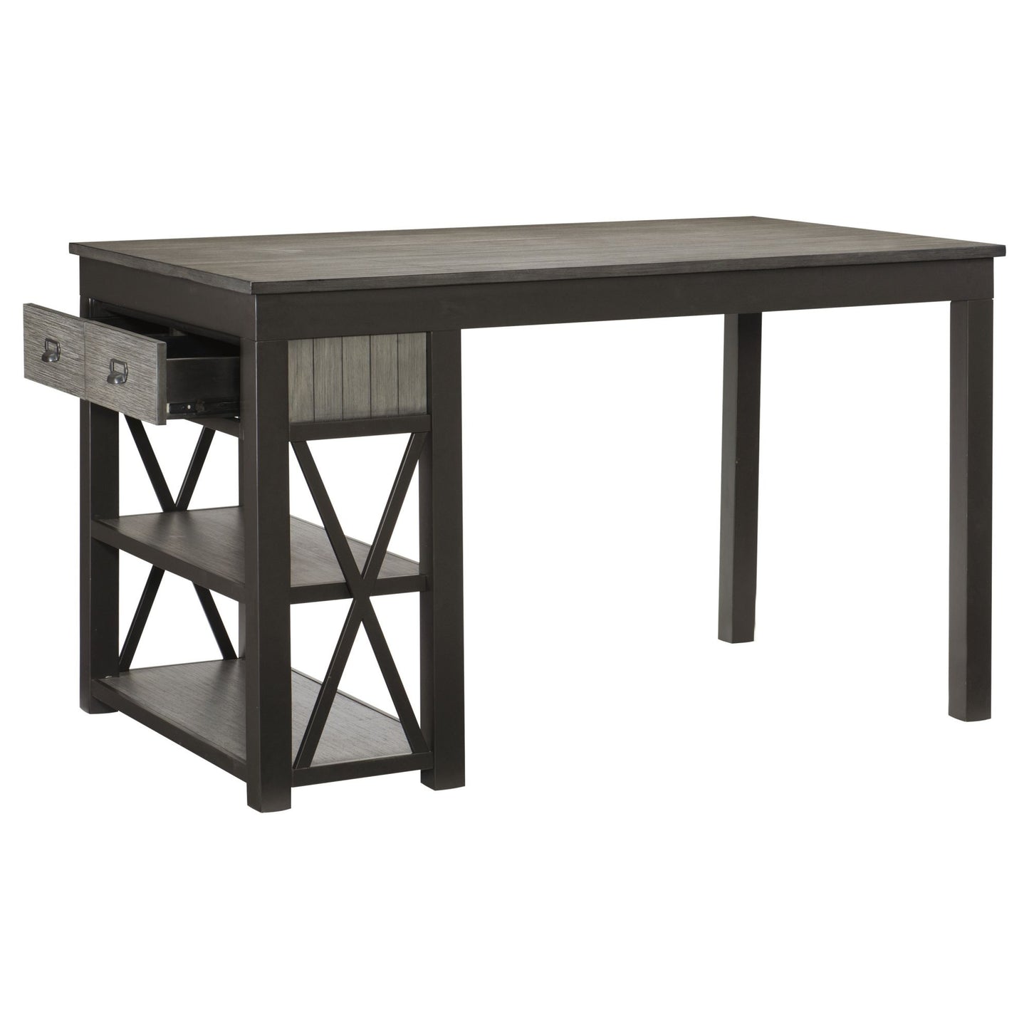 Casual Style 5pc Counter Height Dining Set - Gray Finish