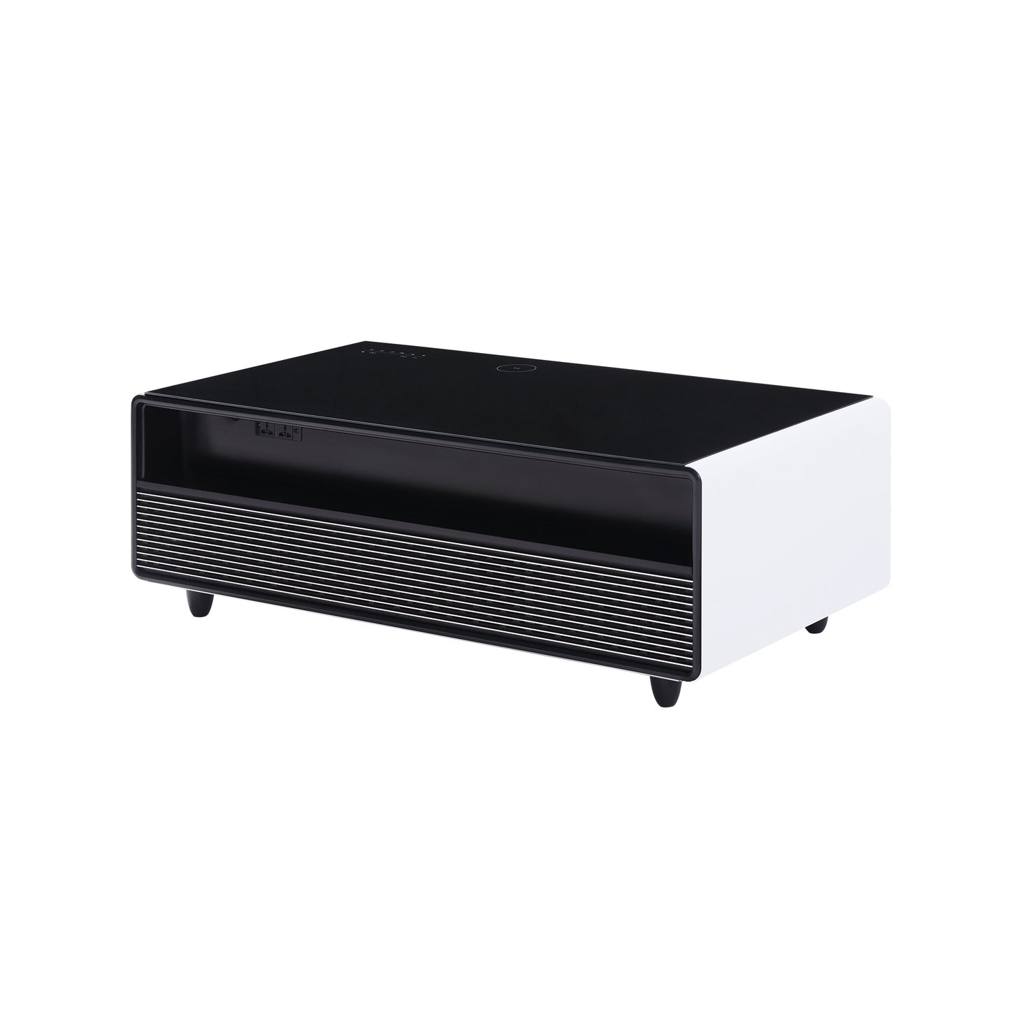 Modern Smart Coffee Table with Built-in Fridge & Bluetooth Speaker