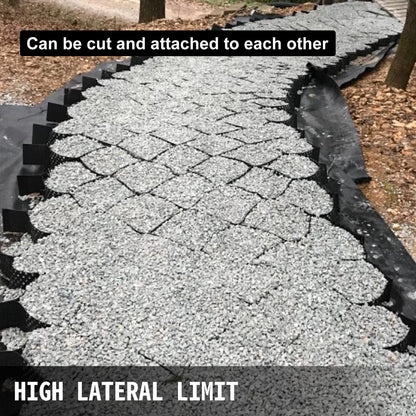 Geo Grid Ground Grid - 9x17 ft, 2 Inch Thick HDPE Gravel Stabilization