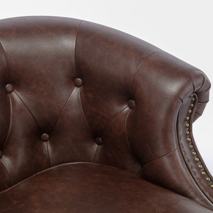 Button Tufted Accent Chair - Classic Barrel Back Design