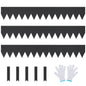 Steel Landscape Edging - 3-Pack Garden Borders, 40" L x 6" H Strips