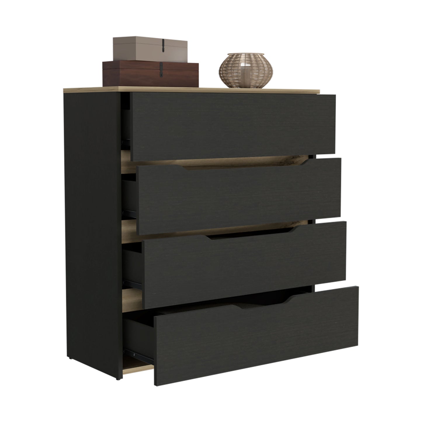 California Drawer Dresser with Four Spacious Drawers and Superior Top | Elegant Storage Solution