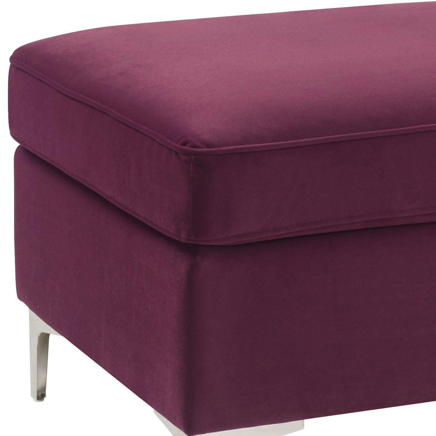 Burgundy Velvet Ottoman | Luxurious Modular Upholstery