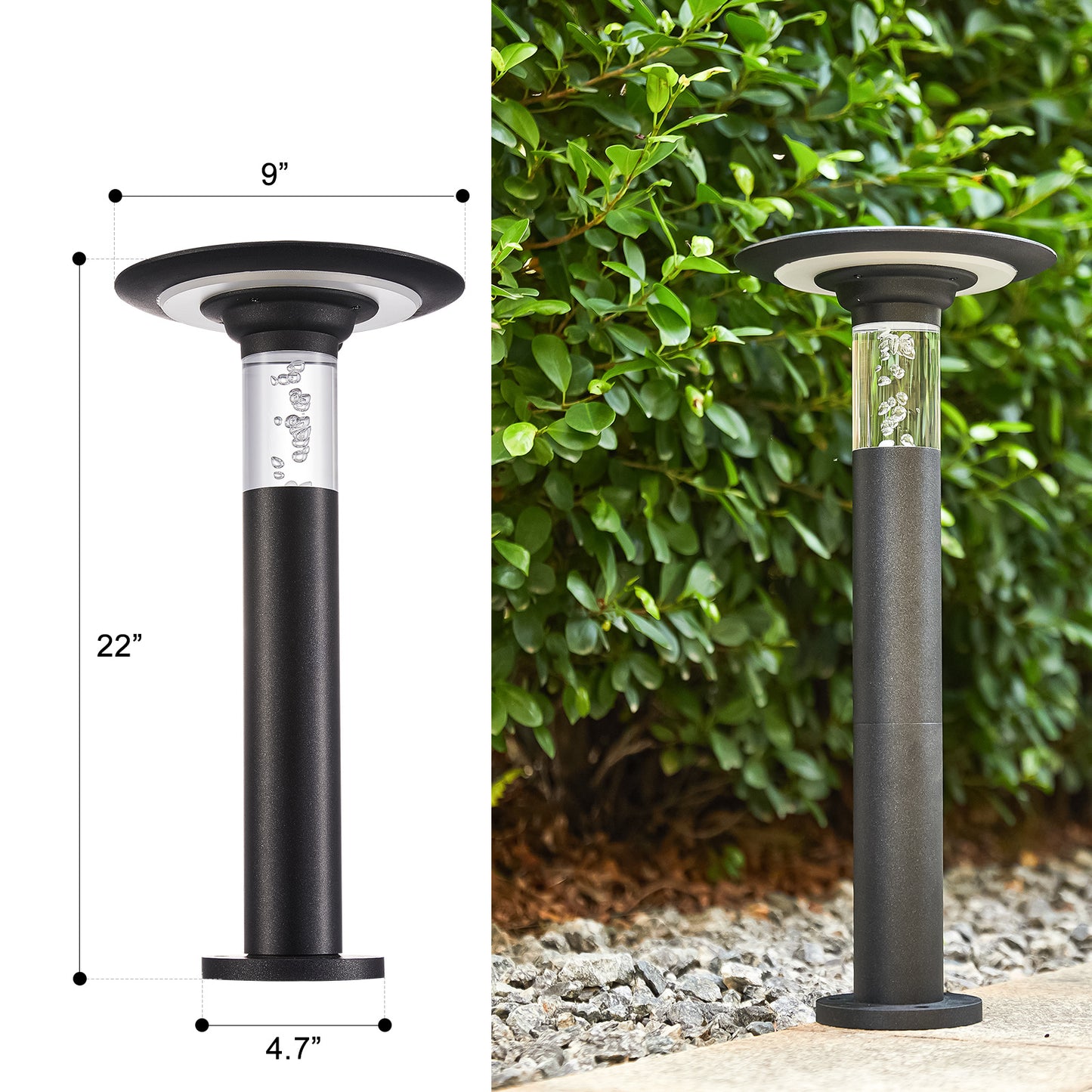 Outdoor Solar Landscape Path Light - 2 Light Colors, 22" H Walkway Light