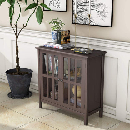 Glass Door Sideboard Console Storage Buffet Cabinet | Elegant & Functional