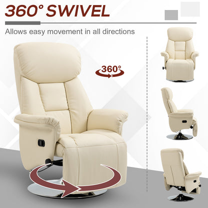 Manual Recliner Chair with Adjustable Swivel Recliner Footrest