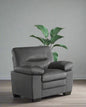 Modern Sleek Design - Dark Gray Fabric Upholstered