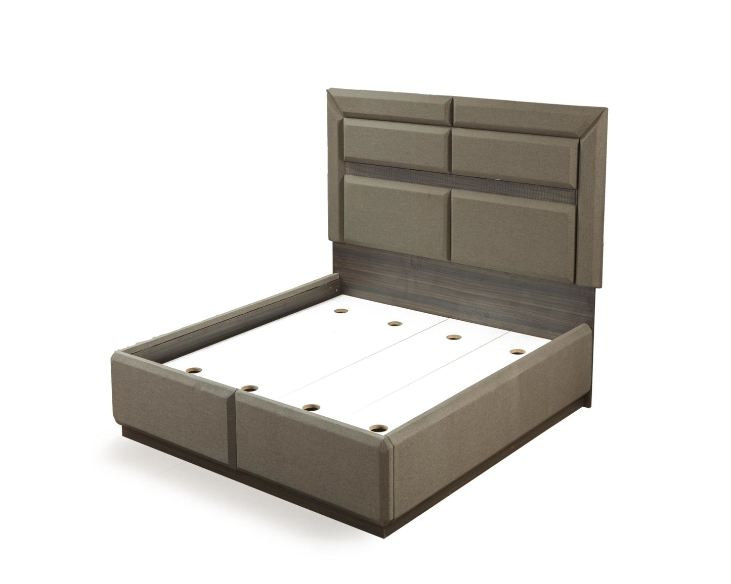 Dunhill Contemporary King Size Platform Bedframe with LED Headboard