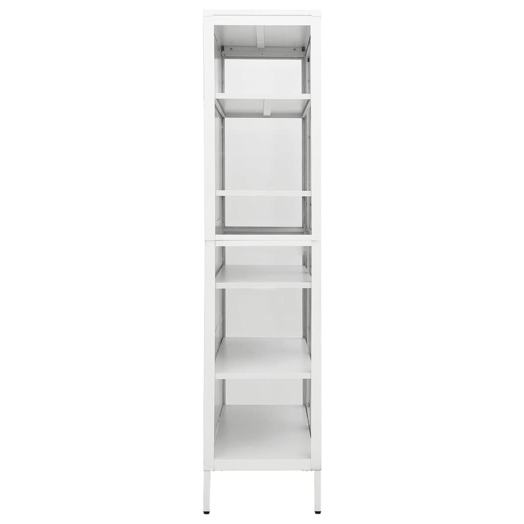 Display Cabinet White | Steel and Tempered Glass