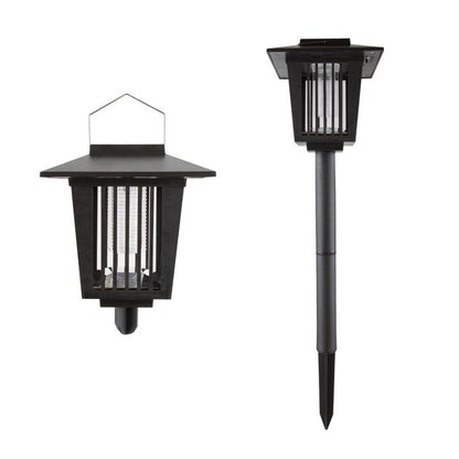 Solar Power UV Mosquito and Bug Zapper LED Light in Black