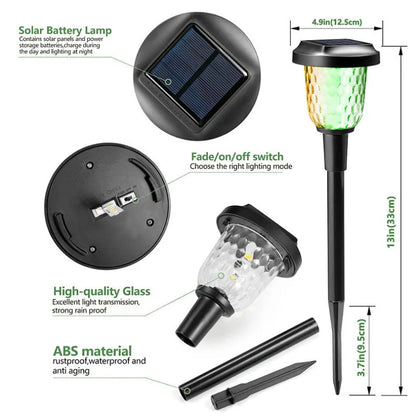 Solar Outdoor Lights - Waterproof LED Garden Lamps for Yard & Patio