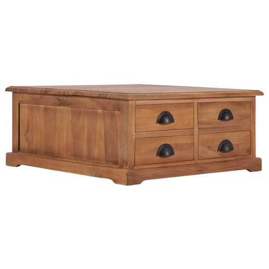 Colonial-style Wooden Coffee Table | Solid Teak Wood