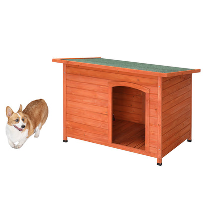 Waterproof Wood Dog House Pet Shelter - Durable Fir Wood Construction