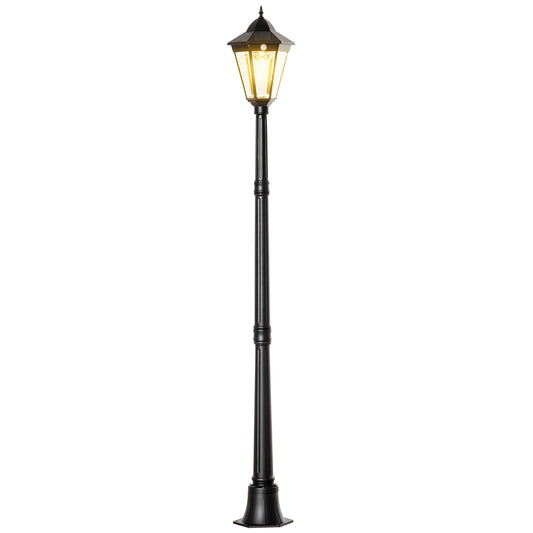 77" Solar Lamp Post Light - Waterproof Aluminum Outdoor Vintage Street Lamp