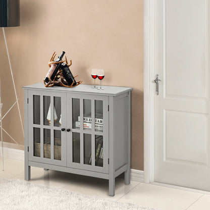 Glass Door Sideboard Console Storage Buffet Cabinet | Elegant & Functional