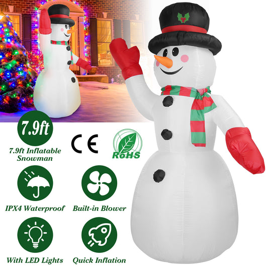 7.9FT Christmas Inflatable Giant Snowman | Snowman Decoration