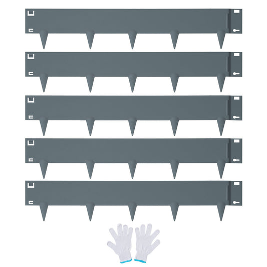 Steel Landscape Edging - 5-Pack Garden Borders, 39" L x 4" H Strips