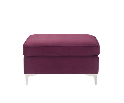 Burgundy Velvet Ottoman | Luxurious Modular Upholstery