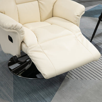 Manual Recliner Chair with Adjustable Swivel Recliner Footrest