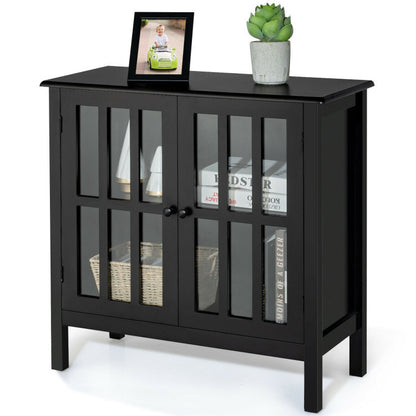 Glass Door Sideboard Console Storage Buffet Cabinet | Elegant & Functional