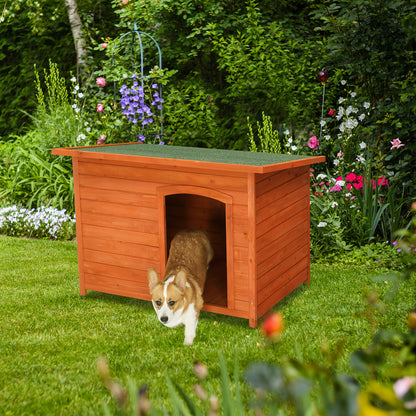 Waterproof Wood Dog House Pet Shelter - Durable Fir Wood Construction