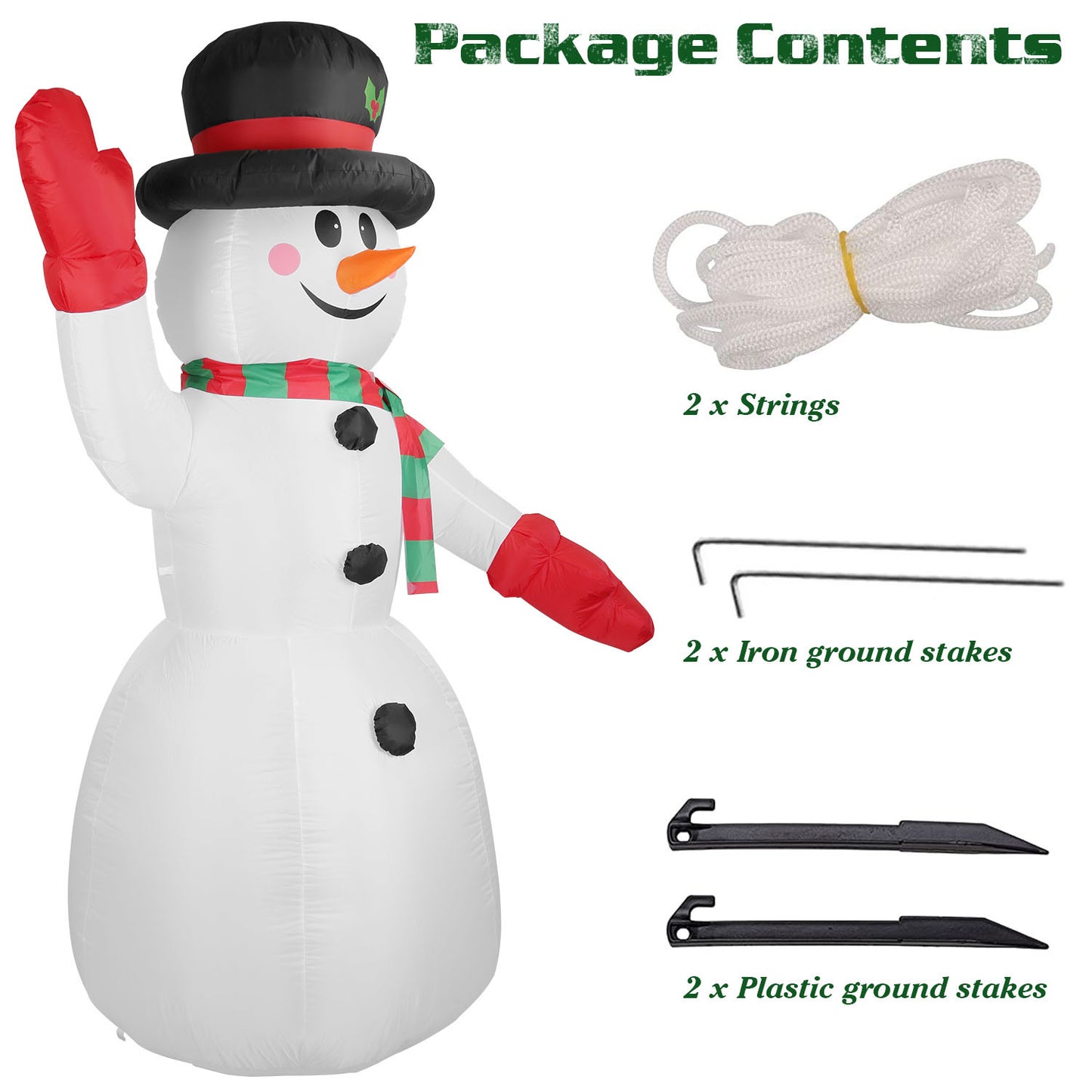 7.9FT Christmas Inflatable Giant Snowman | Snowman Decoration