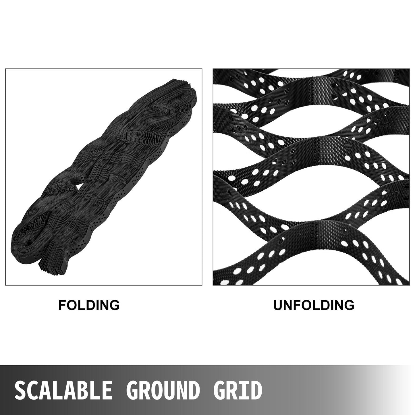 Geo Grid Ground Grid - 9x17 ft, 2 Inch Thick HDPE Gravel Stabilization