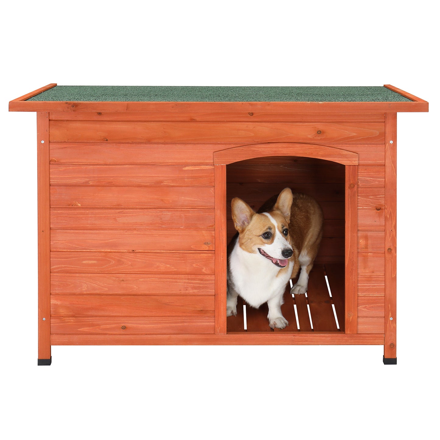 Waterproof Wood Dog House Pet Shelter - Durable Fir Wood Construction