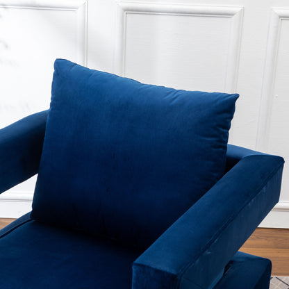 Contemporary Upholstered Accent Arm Chair in Blue