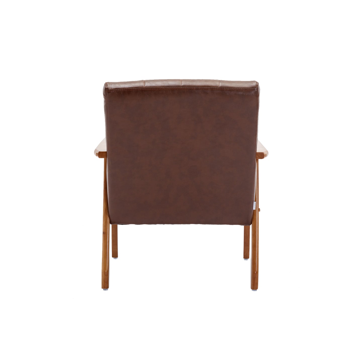 Leisure Chair with Solid Wood Armrest Mid-Century Modern Accent Chair