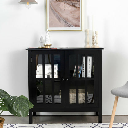 Glass Door Sideboard Console Storage Buffet Cabinet | Elegant & Functional