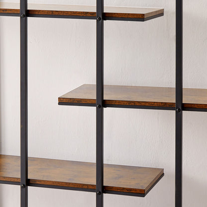 Round 5-Tier Metal Plant Stand & Bookcase Storage Rack