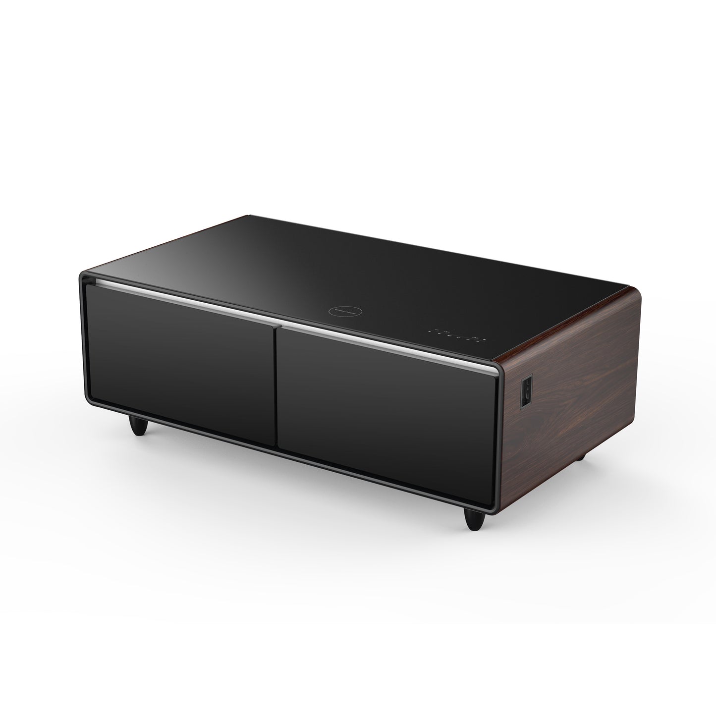 Modern Smart Coffee Table with Built-in Fridge & Bluetooth Speaker