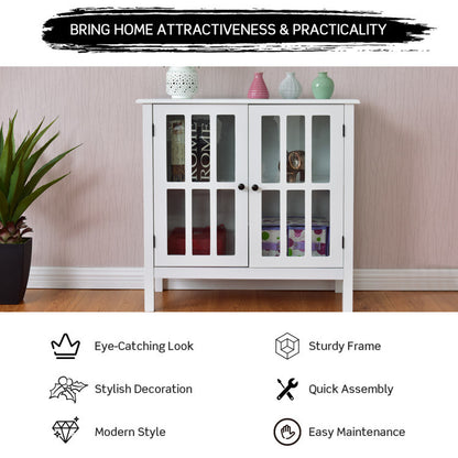 Glass Door Sideboard Console Storage Buffet Cabinet | Elegant & Functional