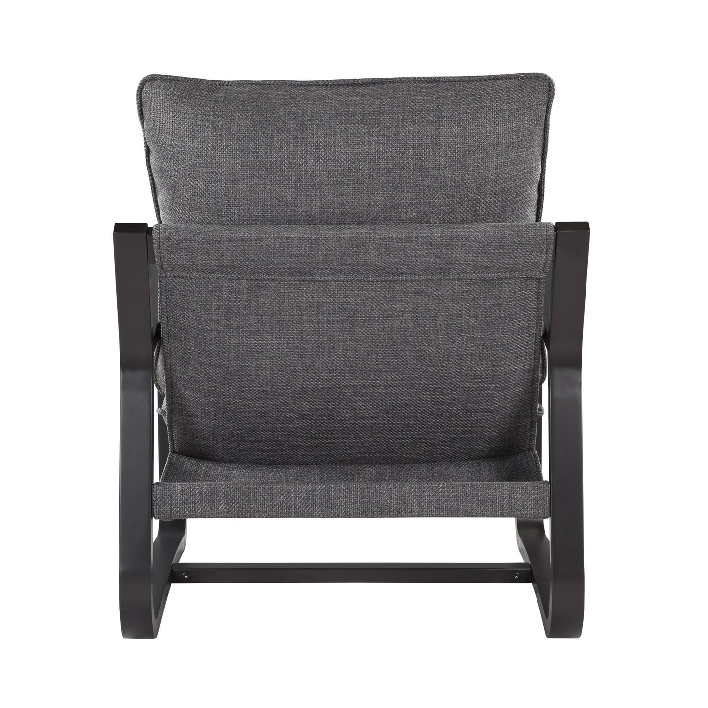 Sling Chair Upholstered in Charcoal Fabric with Metal Frame - Modern Comfort