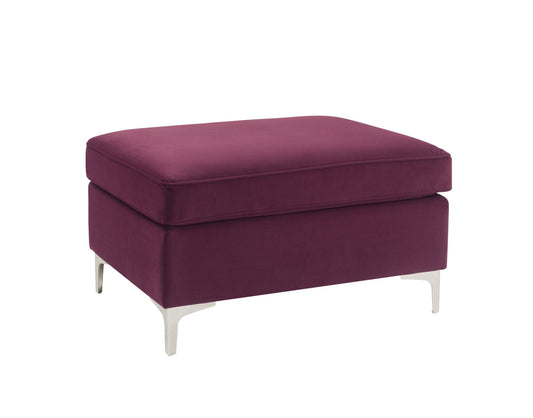 Burgundy Velvet Ottoman | Luxurious Modular Upholstery