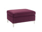 Burgundy Velvet Ottoman | Luxurious Modular Upholstery