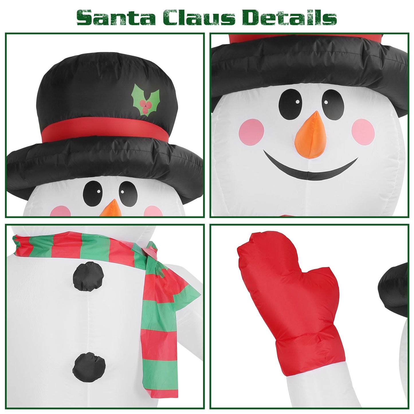 7.9FT Christmas Inflatable Giant Snowman | Snowman Decoration